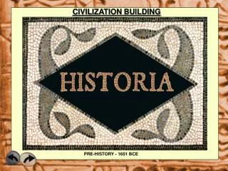 CIVILIZATION BUILDING