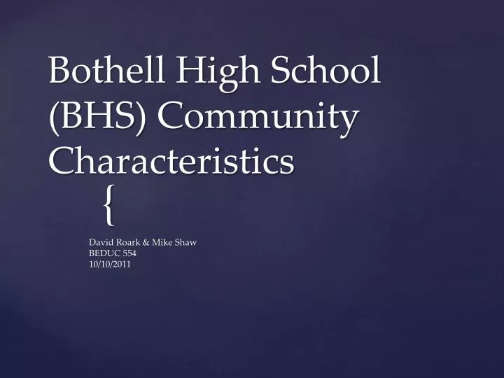 bothell high school bhs community characteristics