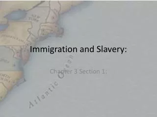 Immigration and Slavery: