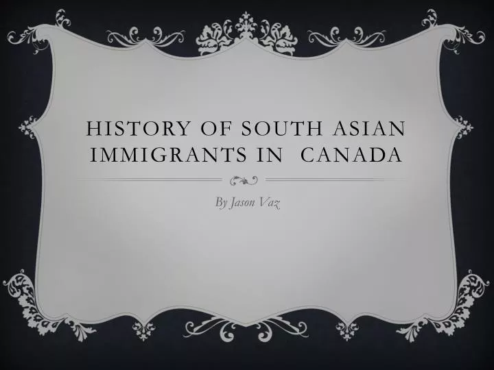 history of south asian immigrants in canada