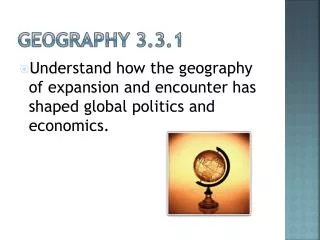 Geography 3.3.1