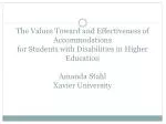 Enhancing Disability Accommodations in Higher Education: A Study at Xavier University - slide 1
