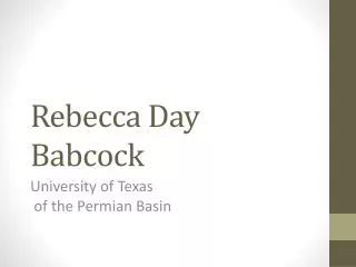 Rebecca Day Babcock