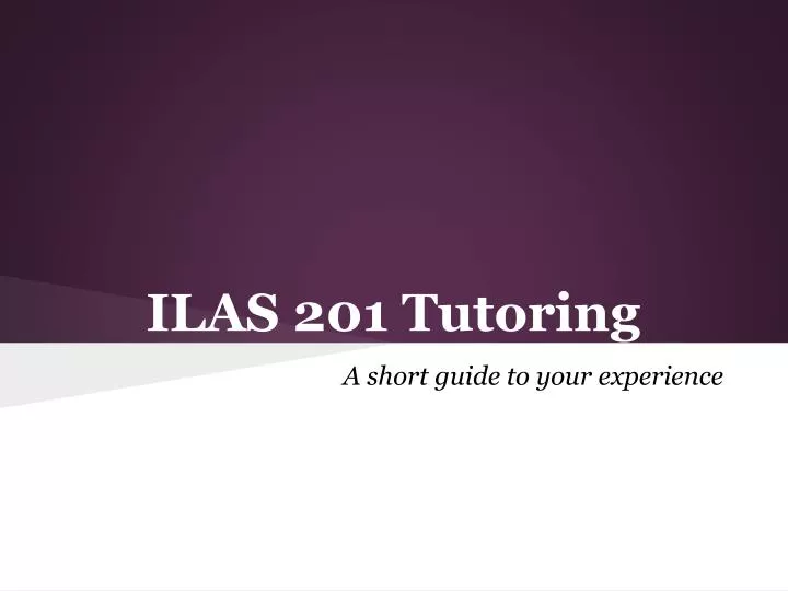 ilas 201 tutoring