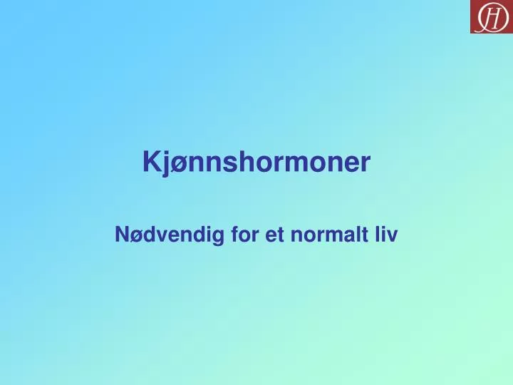 kj nnshormoner