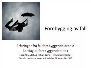 forebygging av fall