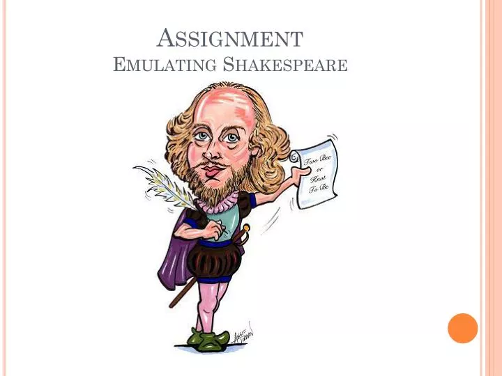assignment emulating shakespeare