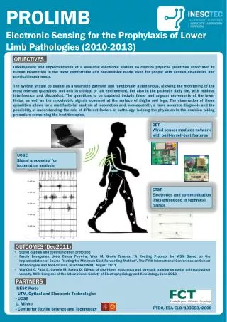 PROLIMB Electronic Sensing for the Prophylaxis of Lower Limb Pathologies (2010-2013)
