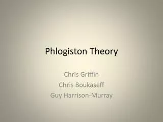 Phlogiston Theory