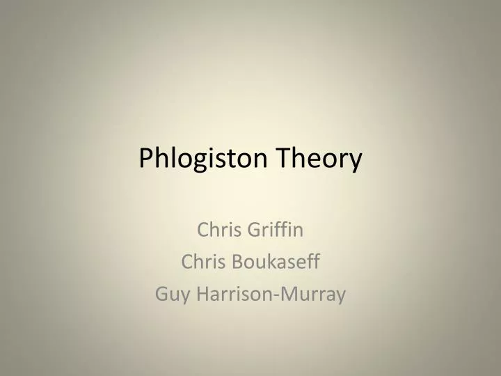 phlogiston theory