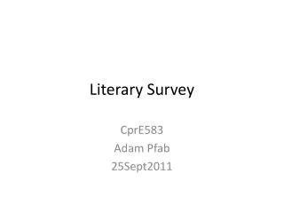 Literary Survey