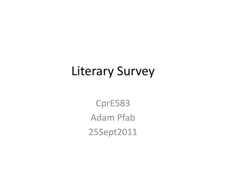 literary survey