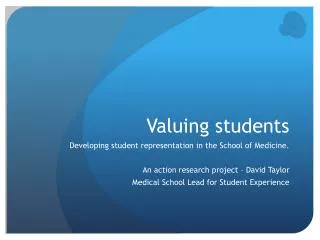 valuing students