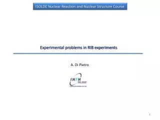Experimental problems in RIB experiments