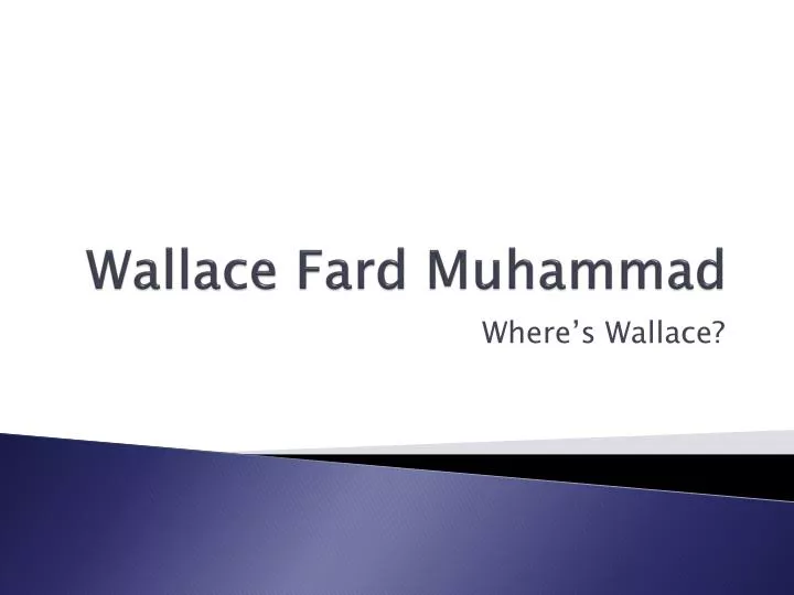 wallace fard muhammad