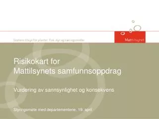 risikokart for mattilsynets samfunnsoppdrag