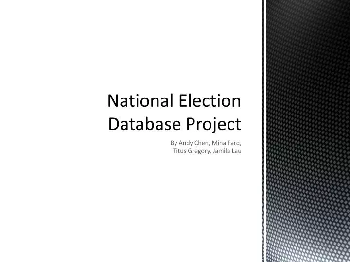 national election database project