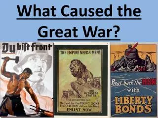 What Caused the Great War ?