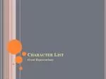Character List - slide 1