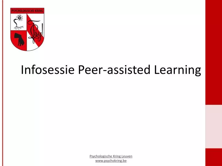 infosessie peer assisted l earning