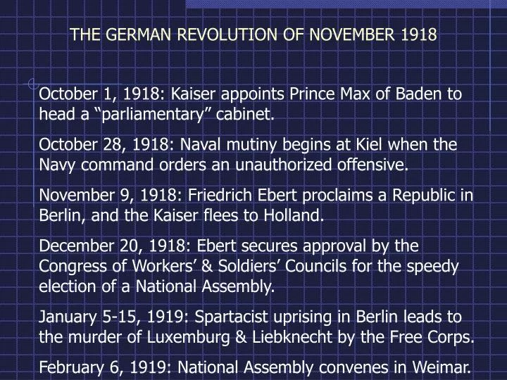 the german revolution of november 1918