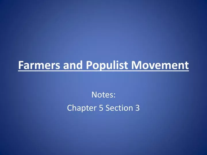 farmers and populist movement
