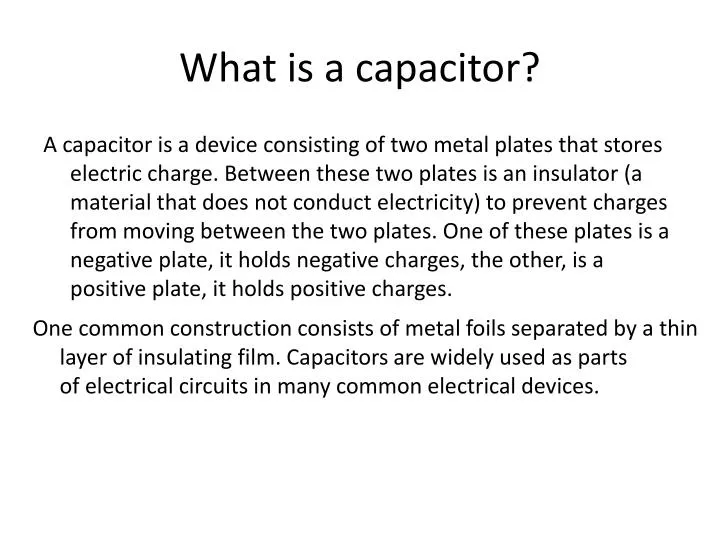 what is a capacitor