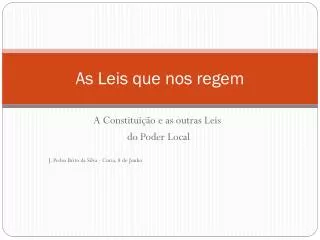 as leis que nos regem