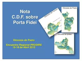 nota c d f sobre porta fidei