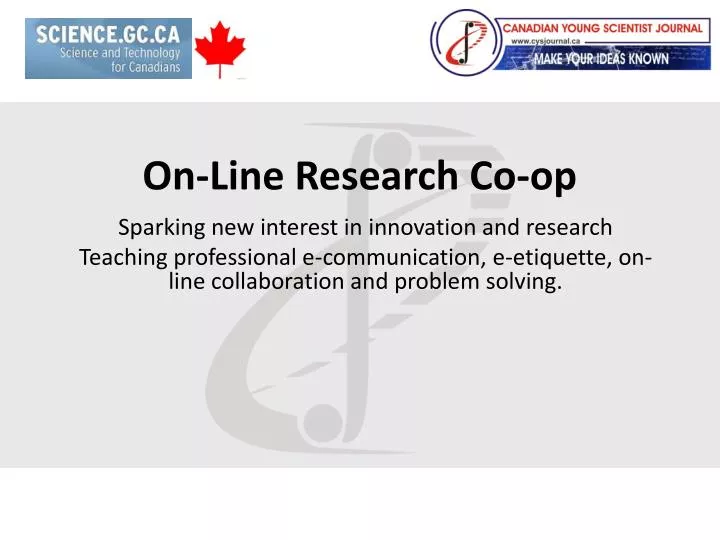 on line research co op