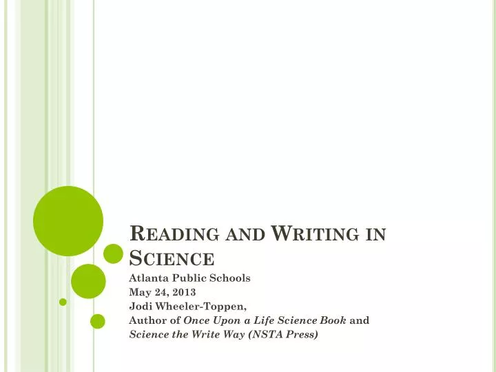 reading and writing in science