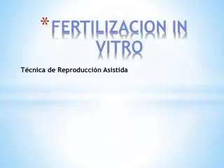 fertilizacion in vitro