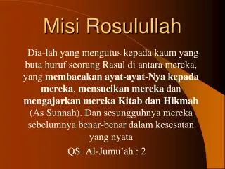 misi rosulullah
