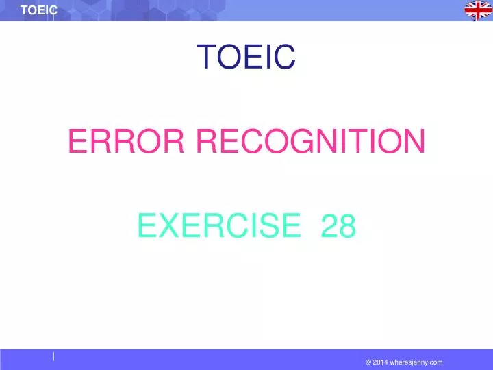 toeic error recognition exercise 28
