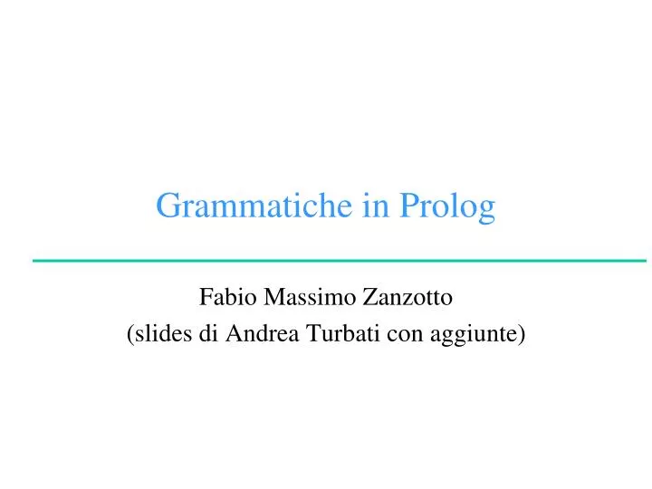 grammatiche in prolog