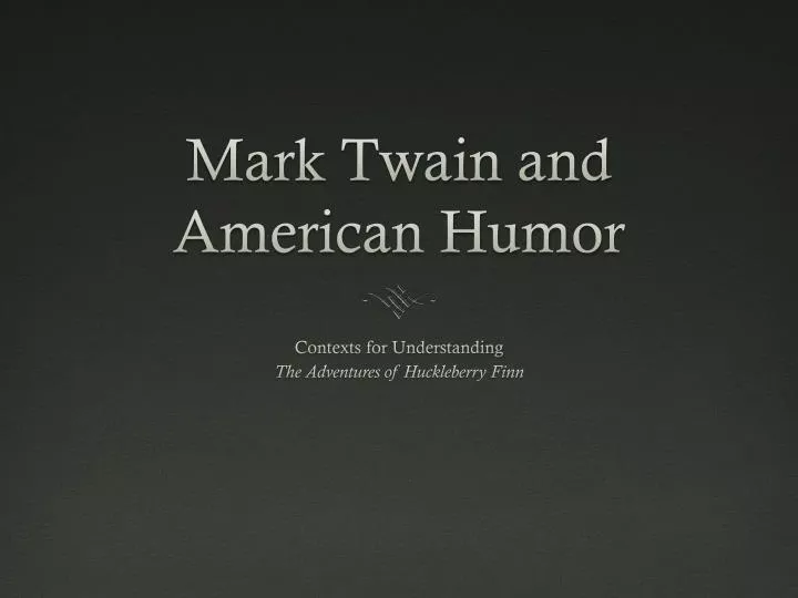 mark twain and american humor