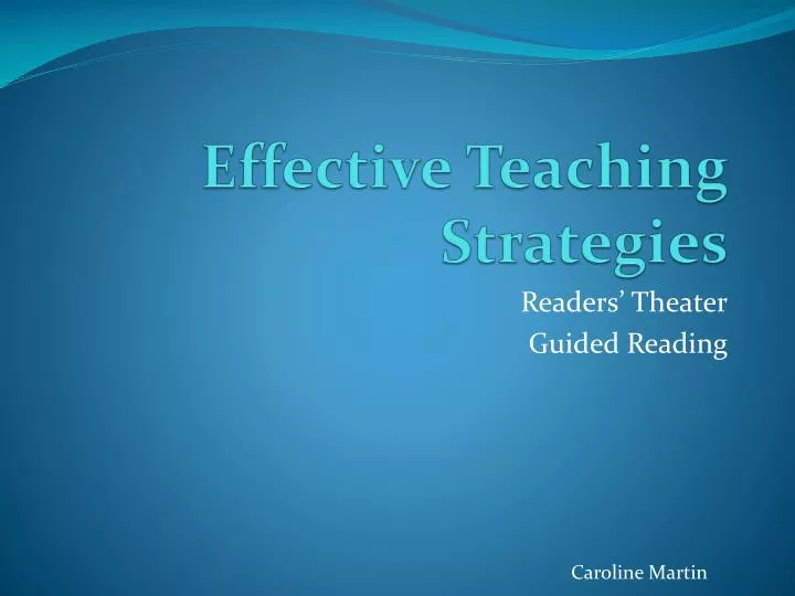 effective teaching strategies