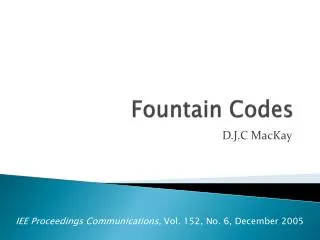 Fountain Codes