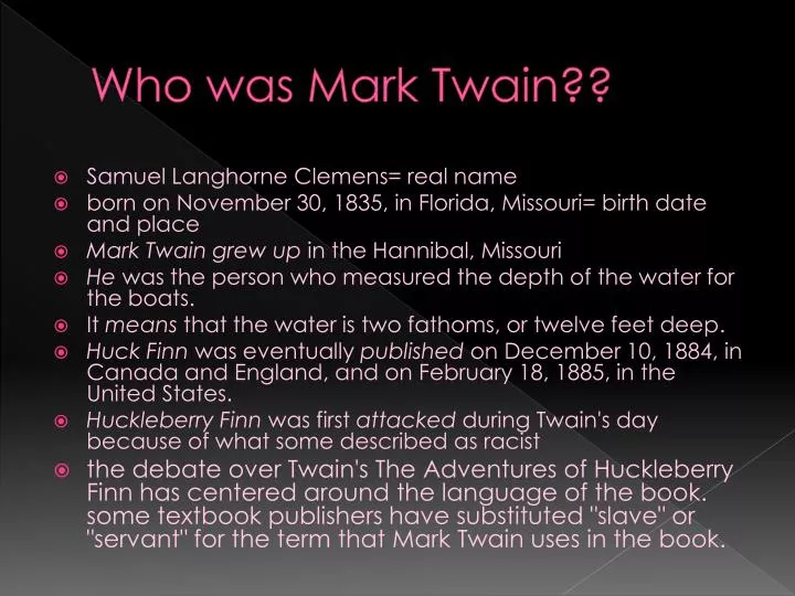 who was mark twain