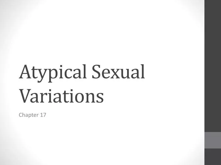 atypical sexual variations