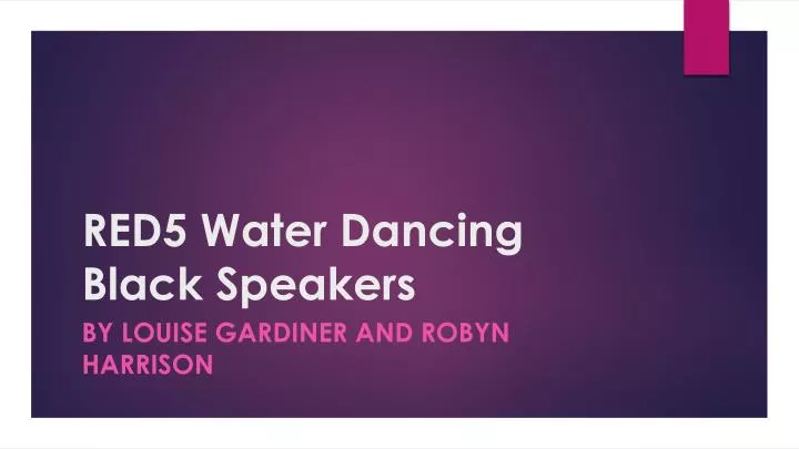 red5 water dancing black speakers
