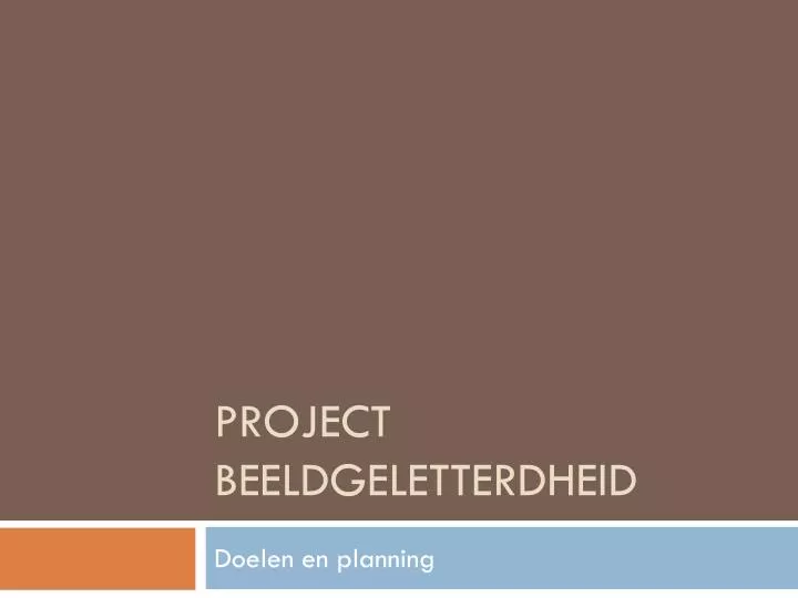 project beeldgeletterdheid