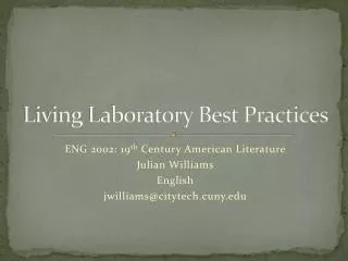 Living Laboratory Best Practices