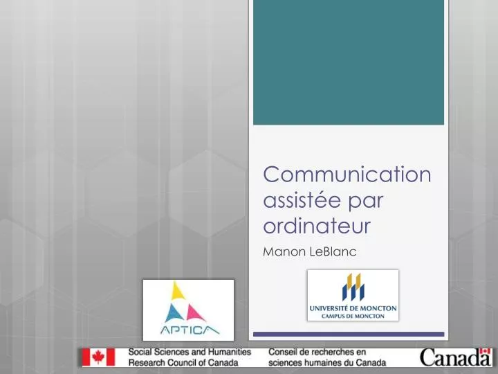 communication assist e par ordinateur