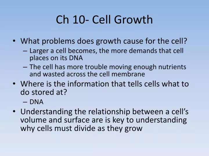 ch 10 cell growth