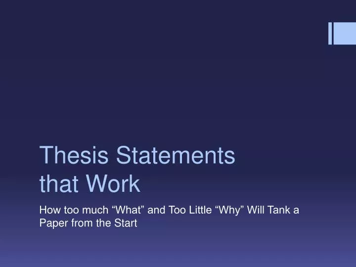 thesis statements that work