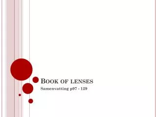 book of lenses