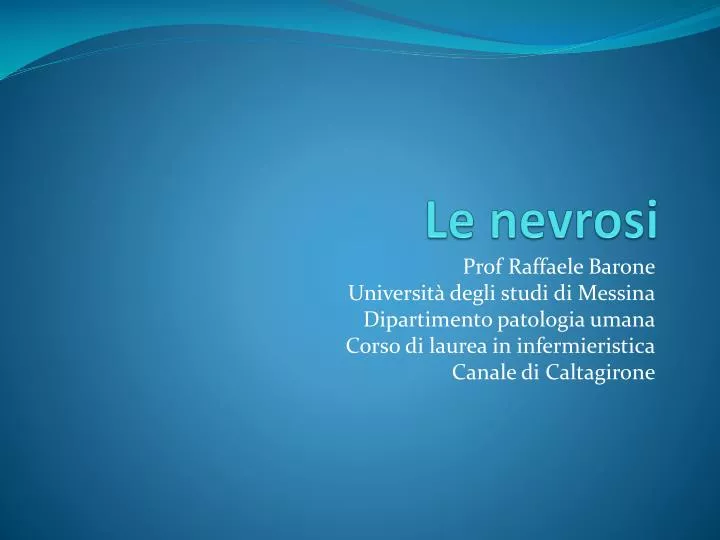 le nevrosi