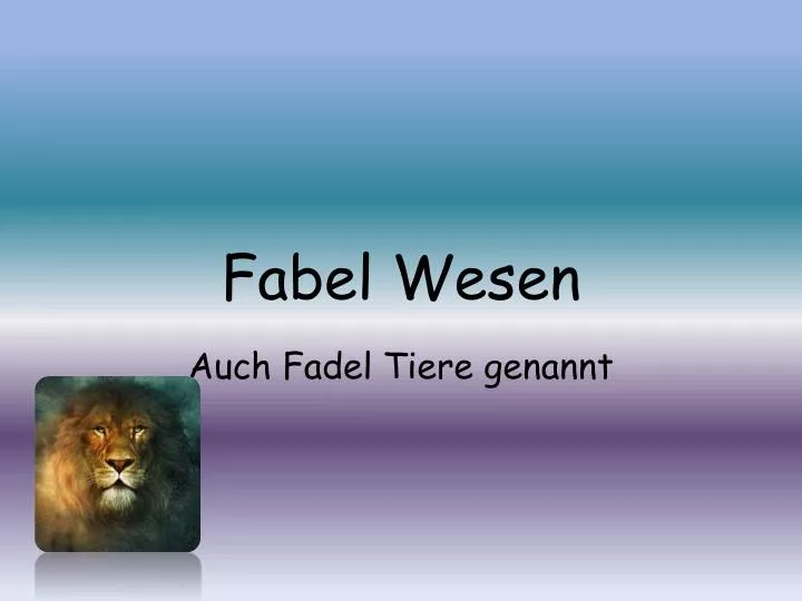 fabel wesen