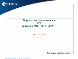 support des connaissances tp1 validation xml dtd xpath
